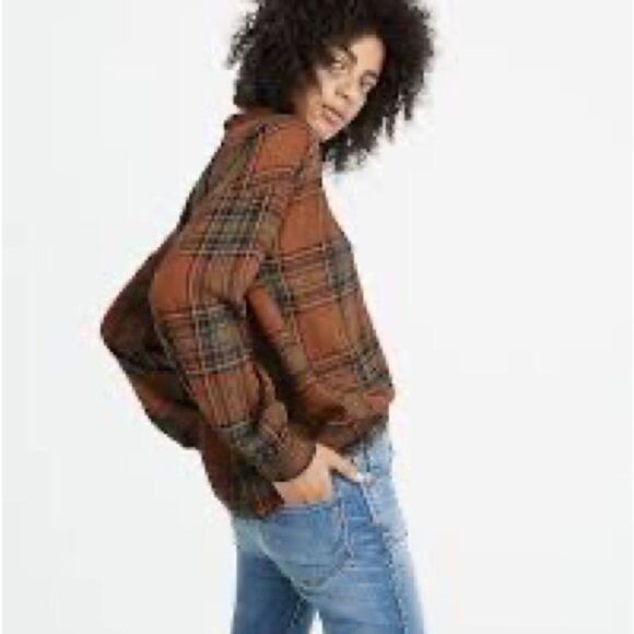 Madewell Highroad Popover Shirt in Brentford Plaid Womens S - Picture 1 of 9